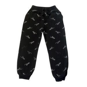 Steve's Jeans Slim Fit Black Dinosaur Print Sweatpants Boys Size 6